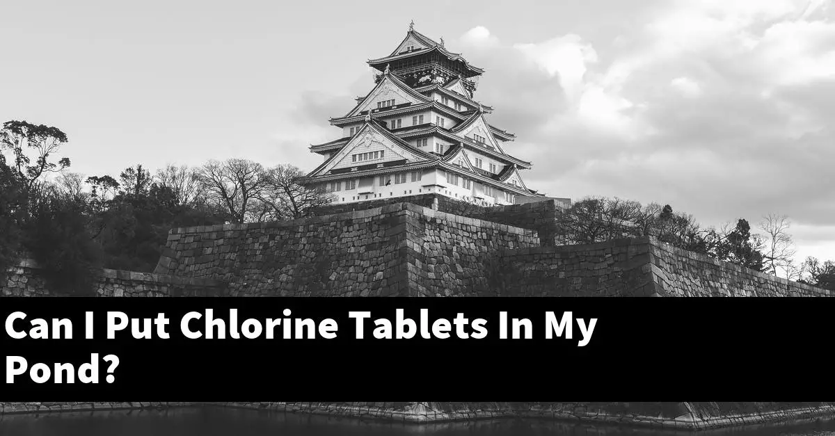 Can I Put Chlorine Tablets In My Pond?