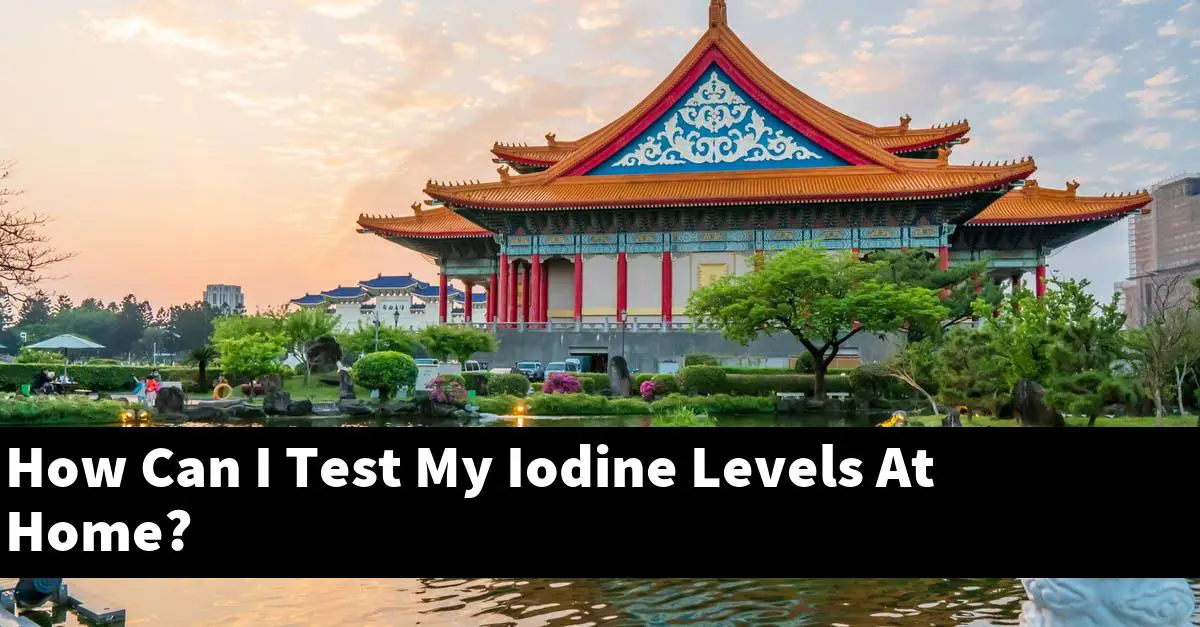 How Can I Test My Iodine Levels At Home?