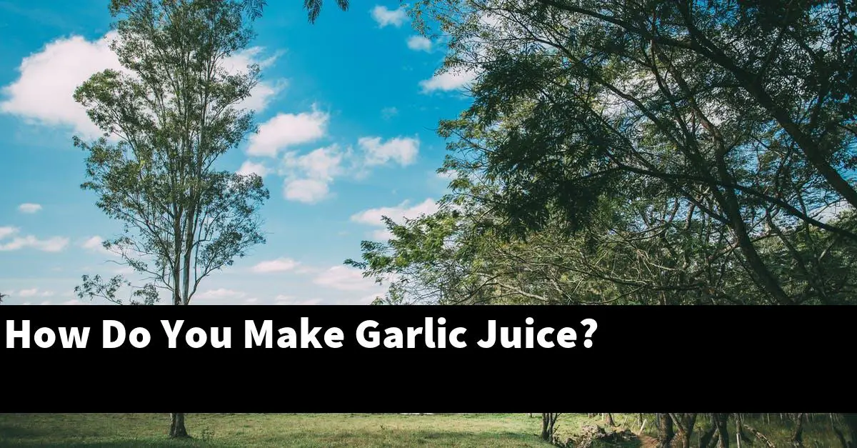 How Do You Make Garlic Juice?