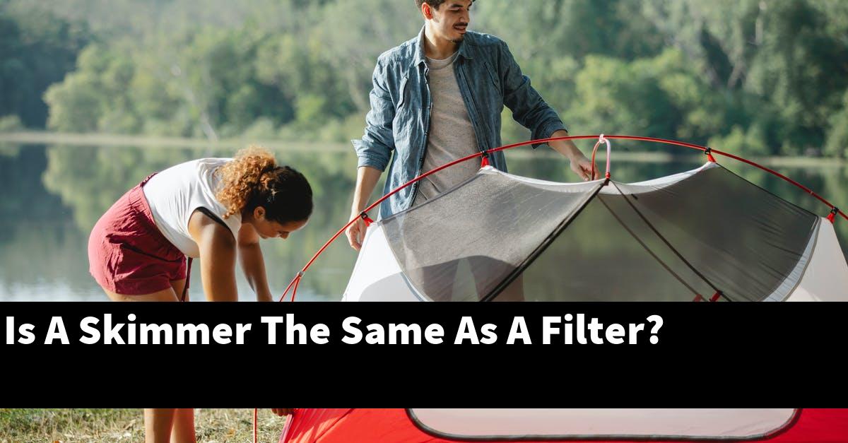 Is A Skimmer The Same As A Filter?