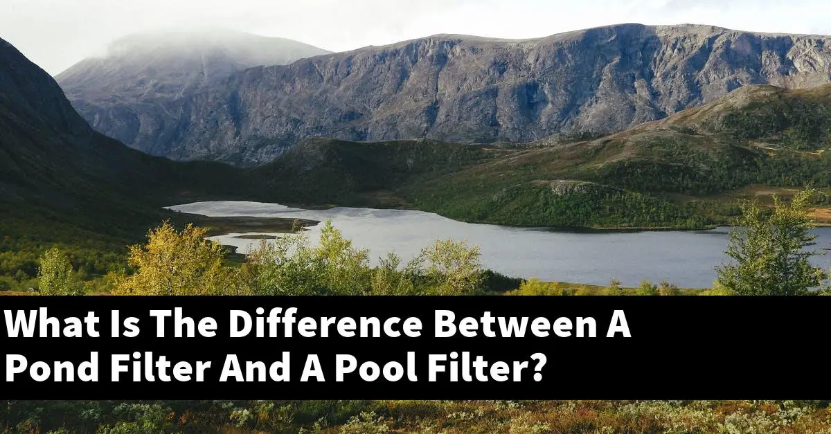 What Is The Difference Between A Pond Filter And A Pool Filter?