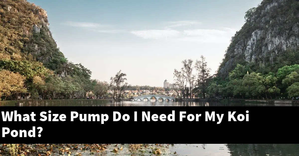What Size Pump Do I Need For My Koi Pond?