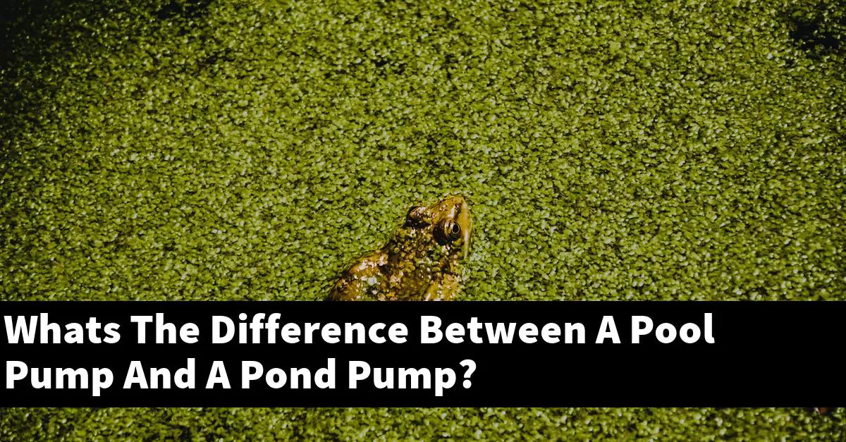 Whats The Difference Between A Pool Pump And A Pond Pump?